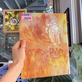 Orange Yellow White Mixed Opal Vintage Sheet Glass