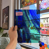 Dark Blue Teal Wispy Mixed Lamberts Sheet Glass – RG57