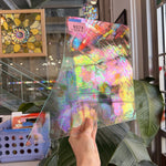 Clear Iridescent Spectrum Baroque Vintage Sheet Glass