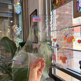 Clear Iridescent Spectrum Baroque Vintage Sheet Glass