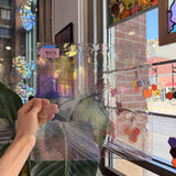 Clear Iridescent Spectrum Baroque Vintage Sheet Glass
