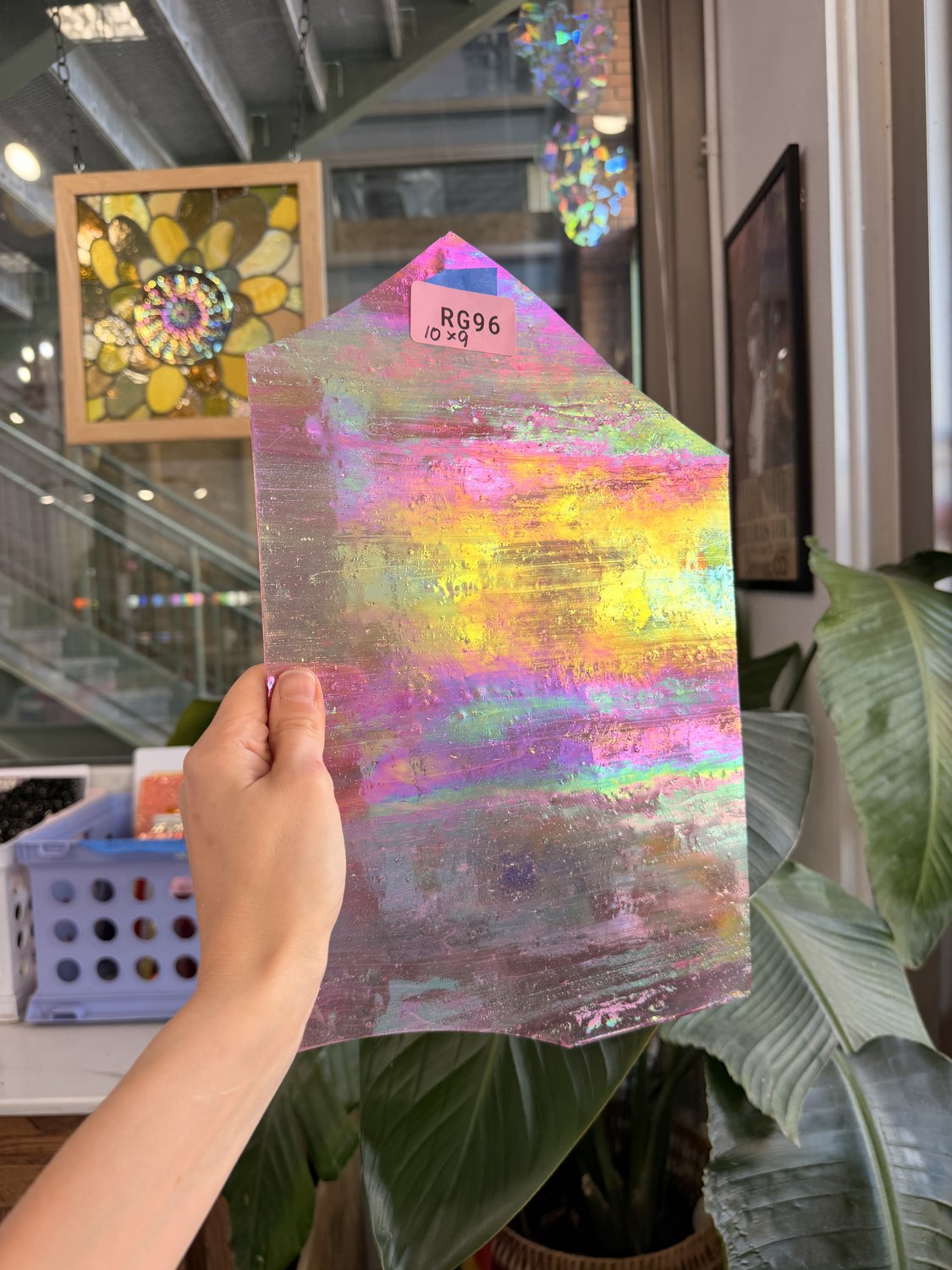 Dark Hot Pink Rare Vintage Wispy Armstrong Sheet Glass – RG96