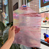 Dark Hot Pink Rare Vintage Wispy Armstrong Sheet Glass – RG96