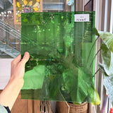 Light Green Gradient on Clear Lamberts Flash Glass Sheet Glass Lamberts Glass 13x10.5in (LA-73289005)