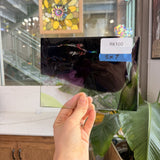 Dark Purple Lime Green on Clear Lamberts Flash Glass