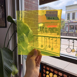 Neon Yellow Lamberts Mouthblown Sheet Glass Lamberts Glass