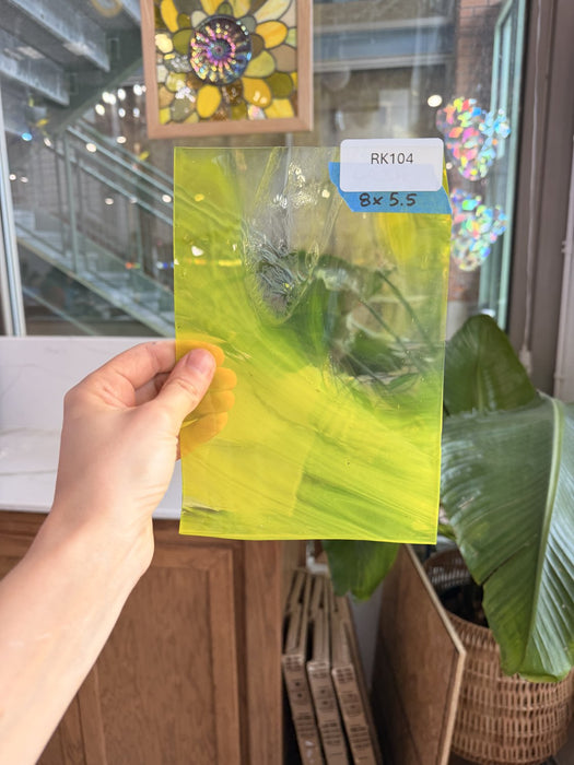 Neon Yellow Lamberts Mouthblown Sheet Glass Lamberts Glass