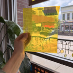 Neon Yellow Lamberts Mouthblown Sheet Glass Lamberts Glass 8x6.5in (LA-34010157)