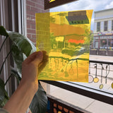 Neon Yellow Lamberts Mouthblown Sheet Glass Lamberts Glass 8x6.5in (LA-34010157)