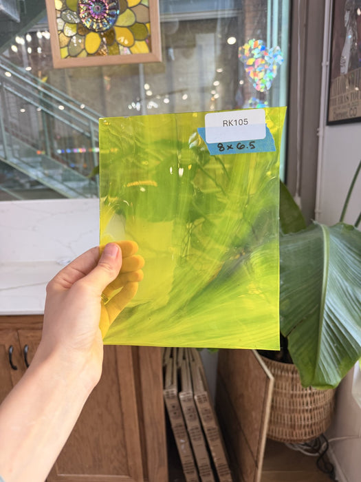 Neon Yellow Lamberts Mouthblown Sheet Glass Lamberts Glass