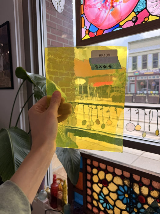 Neon Yellow Lamberts Mouthblown Sheet Glass Lamberts Glass