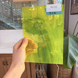 Neon Yellow Lamberts Mouthblown Sheet Glass Lamberts Glass 8x6in (LA-34141229)