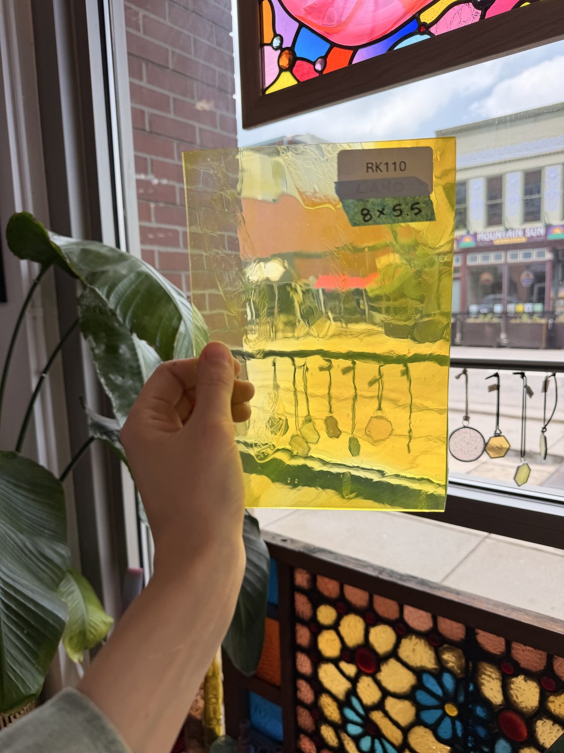 Neon Yellow Lamberts Mouthblown Sheet Glass Lamberts Glass