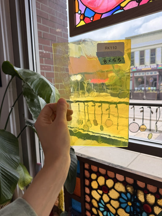 Neon Yellow Lamberts Mouthblown Sheet Glass Lamberts Glass