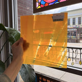 Orange Wispy on Clear Lamberts Flash Glass Sheet Glass Lamberts Glass