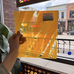 Orange Wispy on Clear Lamberts Flash Glass Sheet Glass Lamberts Glass