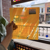 Orange Wispy on Clear Lamberts Flash Glass Sheet Glass Lamberts Glass