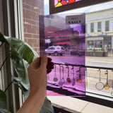 COGW x Lamberts Pink Purple Clear Wispy Mix Sheet Glass Lamberts Glass