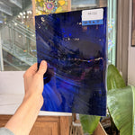 Blue Purple Mixed on Clear Lamberts Flash Glass