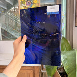 Blue Purple Mixed on Clear Lamberts Flash Glass