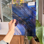 Blue Purple Mixed on Clear Lamberts Flash Glass