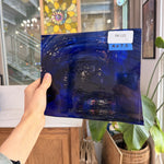 Blue Purple Mixed on Clear Lamberts Flash Glass