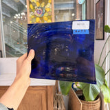 Blue Purple Mixed on Clear Lamberts Flash Glass
