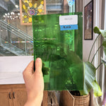 Light Green Gradient on Clear Lamberts Flash Glass Sheet Glass Lamberts Glass 9x6in (LA-73387309)