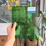 Light Green Gradient on Clear Lamberts Flash Glass Sheet Glass Lamberts Glass 9x6.5in (LA-73420077)