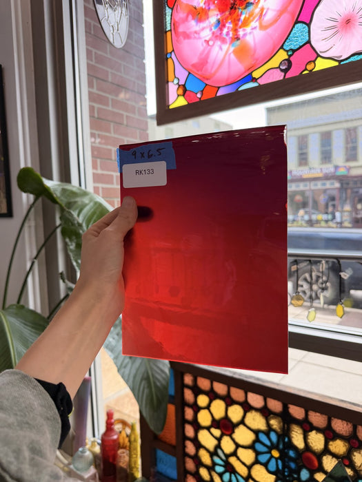 Red Gradient on Clear Lamberts Flash Glass Sheet Glass Lamberts Glass
