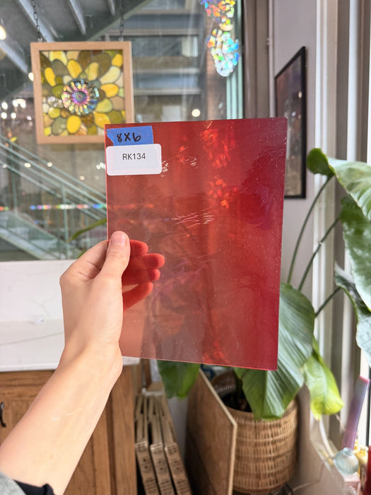 Red Gradient on Clear Lamberts Flash Glass Sheet Glass Lamberts Glass