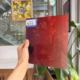 Red Gradient on Clear Lamberts Flash Glass Sheet Glass Lamberts Glass 8x7.5in (LA-81710381)