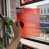 Red Gradient on Clear Lamberts Flash Glass Sheet Glass Lamberts Glass 6.5x8.5in (LA-81743149)