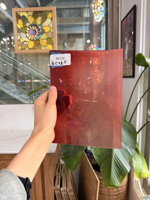 Red Gradient on Clear Lamberts Flash Glass Sheet Glass Lamberts Glass