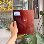 Red Gradient on Clear Lamberts Flash Glass Sheet Glass Lamberts Glass 7x8.5in (LA-81775917)