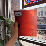 Red Gradient on Clear Lamberts Flash Glass Sheet Glass Lamberts Glass