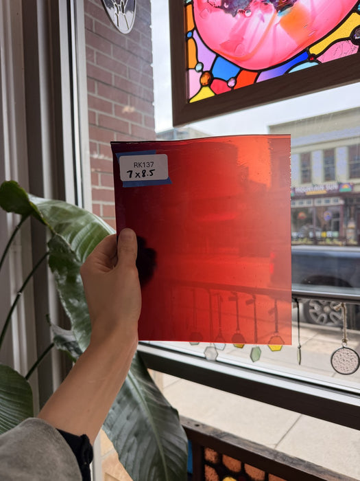Red Gradient on Clear Lamberts Flash Glass Sheet Glass Lamberts Glass