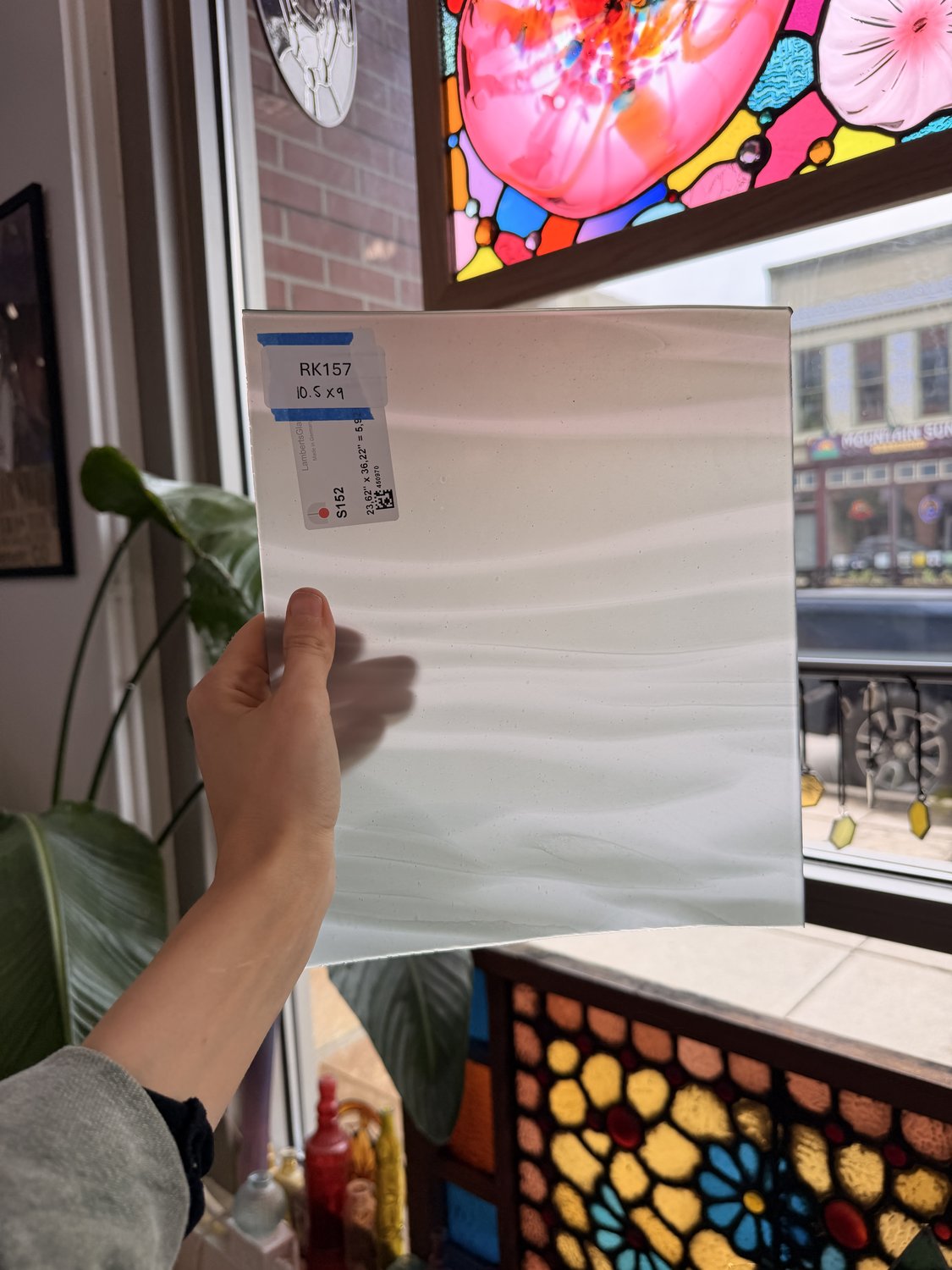 Gray White on Clear Lamberts Flash Glass Sheet Glass Lamberts Glass