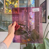 COGW x Lamberts Pink Purple Clear Wispy Mix Sheet Glass Lamberts Glass