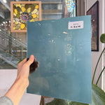 Blue-Gray on Clear Fremont Flash Glass