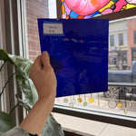 Blue on White on Clear Lamberts Flash Glass
