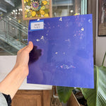 Purple on Clear Lamberts Flash Glass Sheet Glass Lamberts Glass 9x8.5in (LA-04615213)