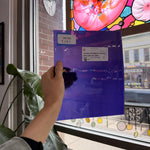 Purple on Clear Lamberts Flash Glass Sheet Glass Lamberts Glass