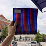Vintage Ribbed Red Blue Fremont Flash Glass Sheet Glass Fremont Glass