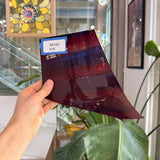Vintage Ribbed Red Blue Fremont Flash Glass Sheet Glass Fremont Glass 5x5in (FR-07597101)