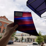 Vintage Ribbed Red Blue Fremont Flash Glass Sheet Glass Fremont Glass