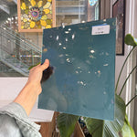 Blue-Gray on Clear Fremont Flash Glass
