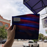 Vintage Ribbed Red Blue Fremont Flash Glass Sheet Glass Fremont Glass