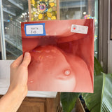 Lamberts Mouth Blown Red & White Opaque on Clear S58