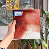Lamberts Mouth Blown Red & White Opaque on Clear S57